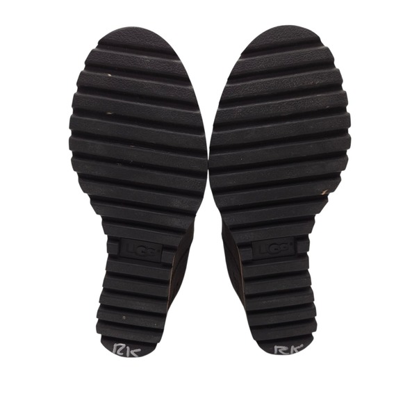 UGG Pax (Womes 7.5) Chelsea Suede Hidden Wedge Ankle Boots Pull On Booties Brown - Picture 7 of 7